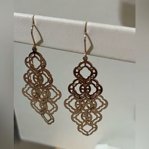 Origami Owl Drop Earrings - Rose Gold